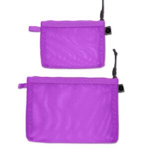 Baboon to the Moon - Monomesh Pouch Set in Electric Purple